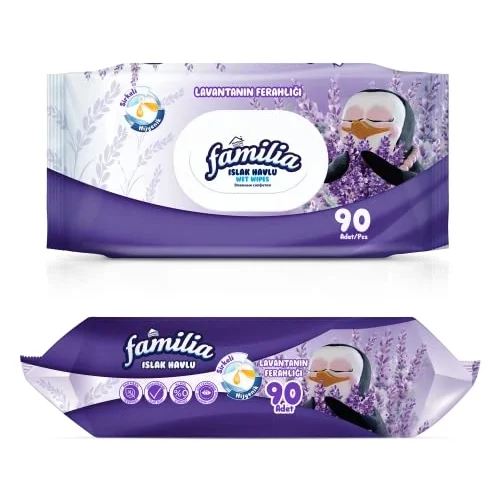 Islak Havlu Tekli Lavanta 90 Yaprak