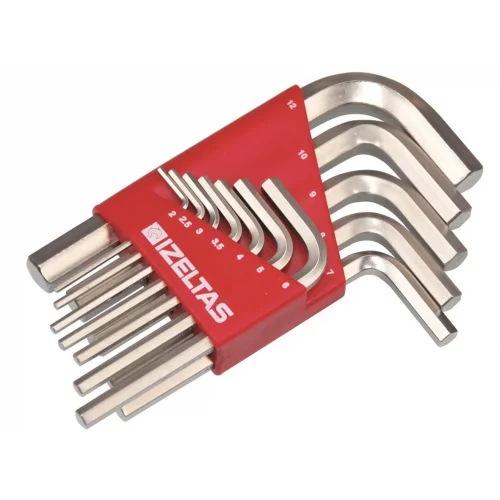 Mey İthalat® İzeltaş 4900 Allen Anahtar Takım Altı Köşe 12 Parça