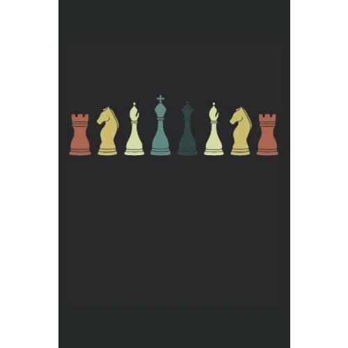 Jeu déchecs: Échecs Board Vintage Figures déchecs |Notebook Din A5 6x9 pouces |Planificateur Journal écrit Booklet |120 pages |Lubrification en pointillés