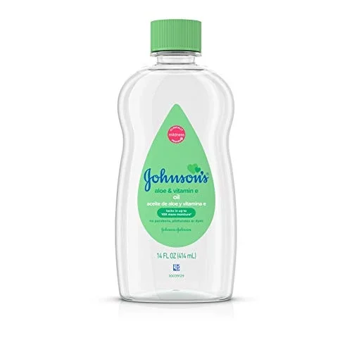 Johnson & Johnson Bebek Yağı, Aloe Vera & E Vitamini, Çok Renkli, 14 Fl Oz