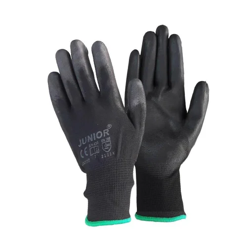 Mey İthalat® Junior JN1017 Siyah Pu Eldiven 7 No