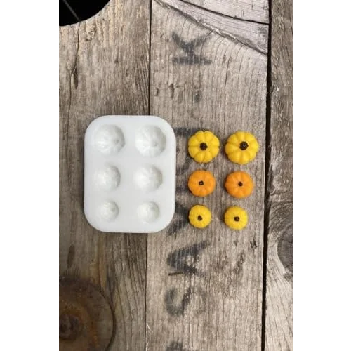 Kabak Mini Altılı Mum Kalıbı (Silikon)