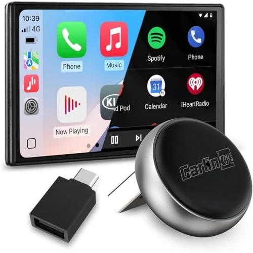 Kablosuz CarPlay ve Android Otomatik Adaptör - Mini Ultra 3 iPhone ve Android 11+, USB-A/Tip-C Tak ve Çalıştır, Hızlı Bağlantı, Çevrimiçi Yükseltme için Kablosuz Donglea OEM Kablolu