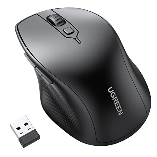Kablosuz Ergonomik Fare, USB Alıcılı 2.4GHz 4000 DPI Sessiz İnce Kablosuz Bluetooth Fare, Tablet,PC,Dizüstü Bilgisayar ile Uyumlu.