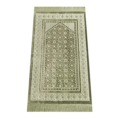 Kadife İnci Seccade Velvet Pearl (Yeşil)