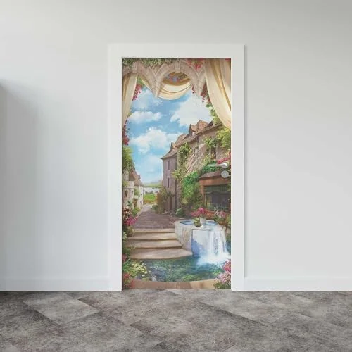 Kapı Giydirme Kapı Sticker Folyosu İtalya Eski Ev