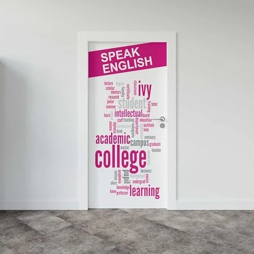 Kapı Giydirme Kapı Sticker Folyosu Speak English