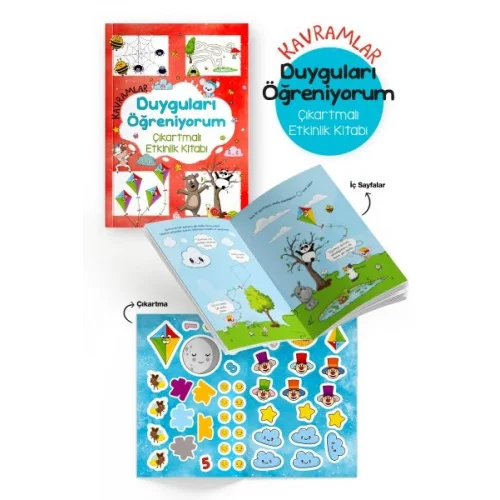 Kavramlar – Duyguları Öğreniyorum – Çıkartmalı Etkinlik Kitabı - 3 Yaş +