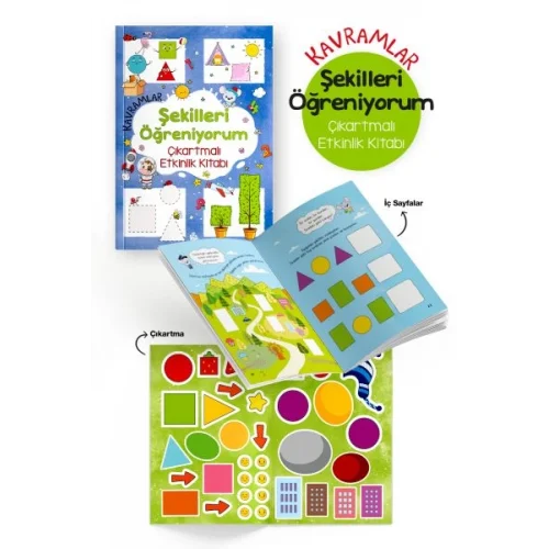 Kavramlar – Şekilleri Öğreniyorum – Çıkartmalı Etkinlik Kitabı - 3 Yaş +