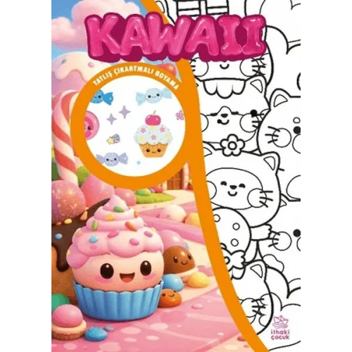 Kawaii Çıkartmalı Boyama Kitabı