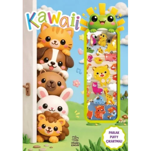 Kawaii - Puffy Parlak Çıkartmalı Boyama Kitabı