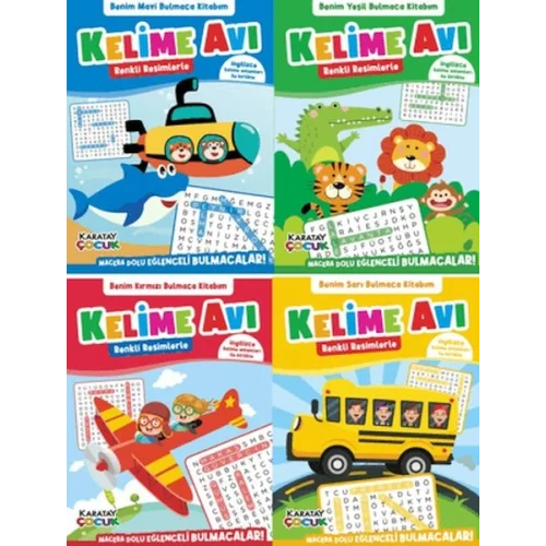 Kelime Avı - Bulmaca Kitabım - 4lü Seri