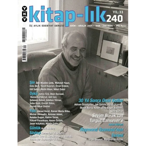 Kitap-lık Sayı 240 - Üç Aylık Edebiyat Dergisi (Ekim-Aralık 2025)