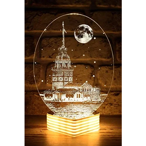 Kız Kulesi Lamba 3D Led Lamba GÜNIŞIĞI