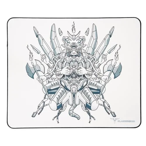 Klasse Blitz Speed Series 480x400x4 mm E-Sports Gaming Oyuncu Mouse Pad (G-Bear White)