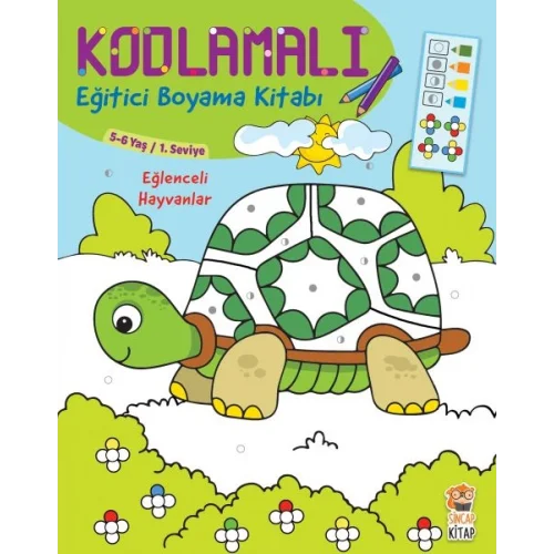Kodlamalı Eğitici Boyama Kitabı - Eğlenceli Hayvanlar