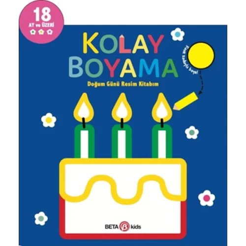 Kolay Boyama Doğum Günü Resim Kitabım