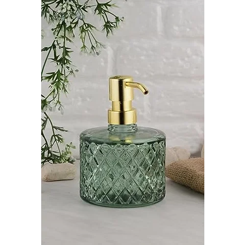 Kristal Cam Sıvı Sabunluk - Mint Yeşil (Mint Yeşil)