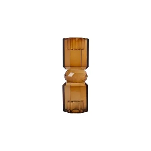 Kristal Mum Tutucu, Kahverengi 15X5,5 Cm