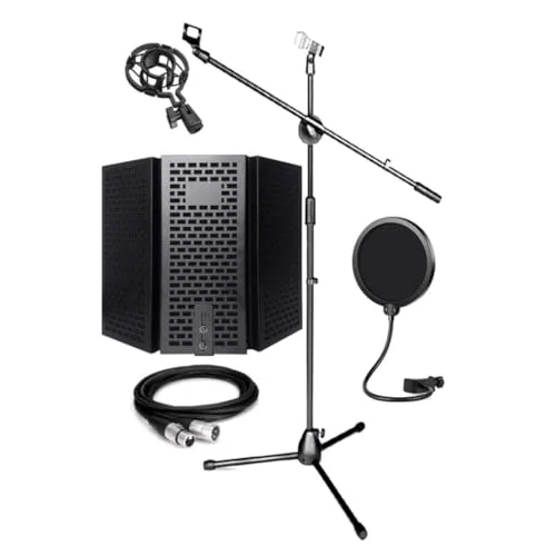 LASTVOİCE PF-30X Mikrofon Standı Yalıtım Paneli XLR Kablo Pop Filter