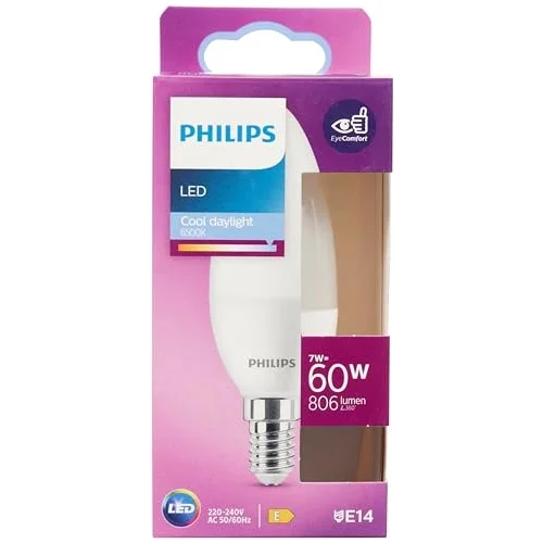 LED 60W B38 E14 Mum Tipi Beyaz Işık Dim Edilmez Ampul