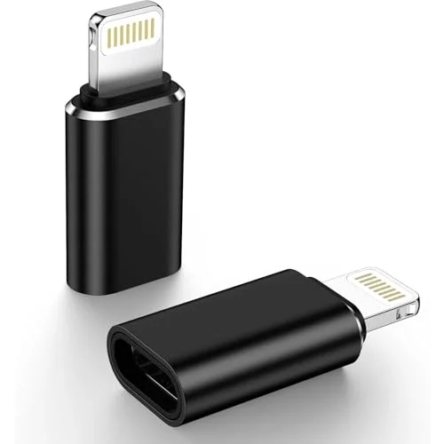 Lightning To USB Type C Dönüştürücü Adaptör x 2 Adet – IPhone & IPad Uyumlu/Iphone 14e Kadar Uyumlu