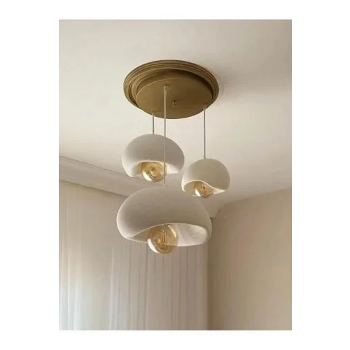 Limon 3D Desing 3 Lü Sarkıt Antrasit Avize Rustik 20-30-40 E27 Modern Avize Bohem Beton Görünüm (AMPUL HEDİYEDİR.!) YVR-B-40-102