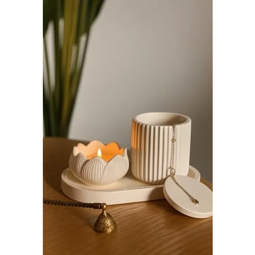 Lotus Form Dekoratif Set – Minimalist & Şık Tasarım (4 Parça)