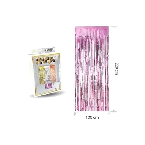Lüks Kapı Perdesi Pembe 100 * 220 Cm M159