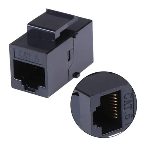 LUNATİC 25454 RJ45 CAT6 DİŞİ/DİŞİ 8P-8C ARA KAPLİN COUPLER ADAPTÖR SİYAH