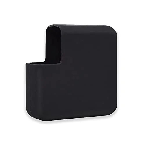 MacBook Şarj Aleti Kılıfı Silikon | 60W A1344/A1435 MagSafe 1-2, 61W A1718/A1947, 67W A2518 USB-C Uyumlu | MacBook Pro Adaptör Koruyucu Siyah