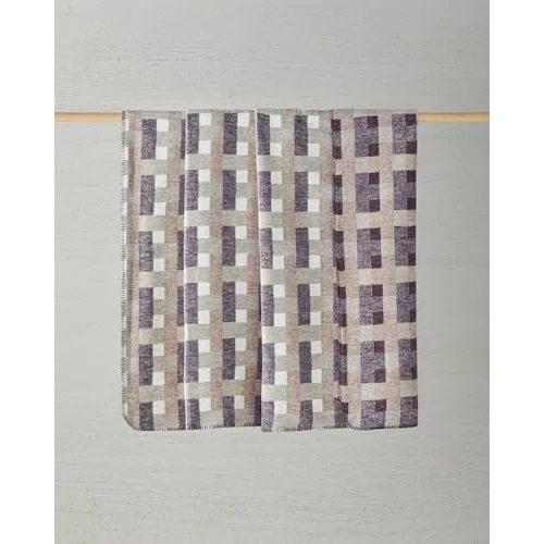 Magnet Pamuklu King Size Battaniye Krem - Bordo