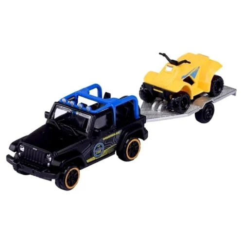 Majorette Trailer Jeep Wrangler + Quad
