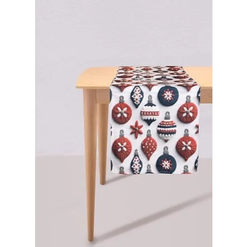 [marka] Modern Figür Desenli Runner 45x140 Cm Beyaz