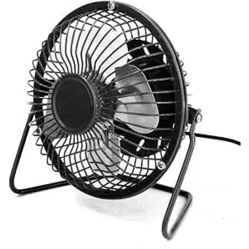 Masa Üstü USB Fan Soğutucu Vantilatör Metal Serinletici Mini Vantilatör Siyah