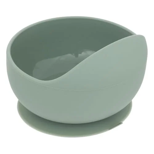 Meleni Baby Vakumlu Oval Silikon Kase - Yeşil