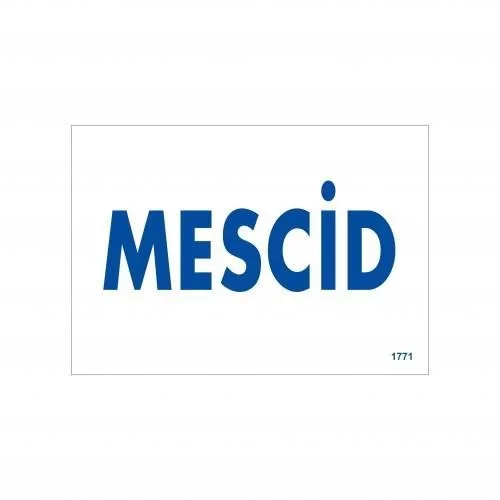 Mey İthalat® Mescid Uyarı Levhası 17,5x25 KOD:1771