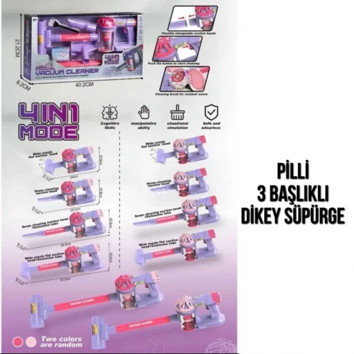 Mey İthalat® 096-17A PİLLİ PEMBE SÜPÜRGE-PSF