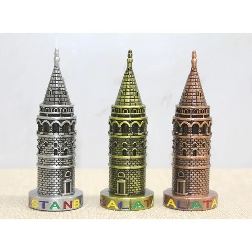 Mey İthalat® 10 cm Metal Galata Kulesi