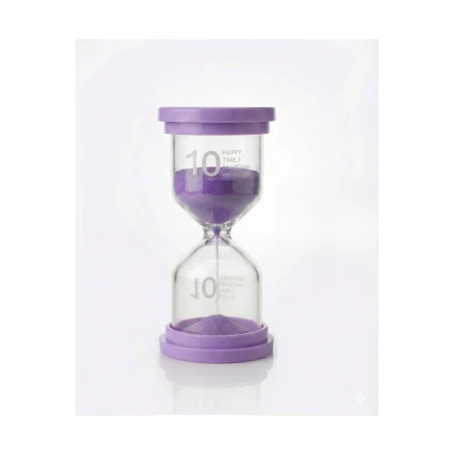 Mey İthalat® 10 Dakika MOR Kum Saati - Dekoratif Cam