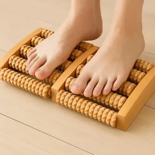 Mey İthalat® 10 Silindirli Ahşap Ayak Masaj Aleti