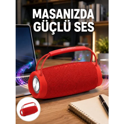 Mey İthalat® 10W Güçlü Stereo Ses Sunan IPX6 Bluetooth Hoparlör Yeni Nesil