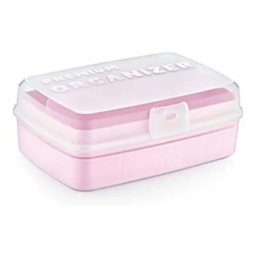 Mey İthalat®  12 Bölmeli Çok Amaçlı Takı Toka Kutusu Dikiş Kutusu Kapaklı Organizer Kutusu Bölmeli Kutu