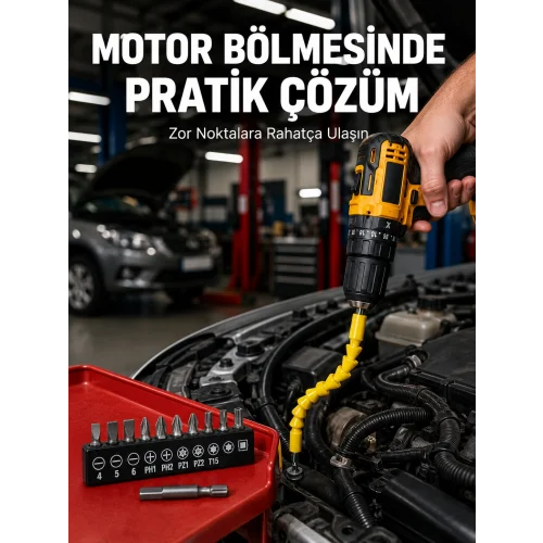 Mey İthalat® 12 Parça Vidalama Uç Seti Akrobat Tasarım Dayanıklı Metal Yeni Nesil