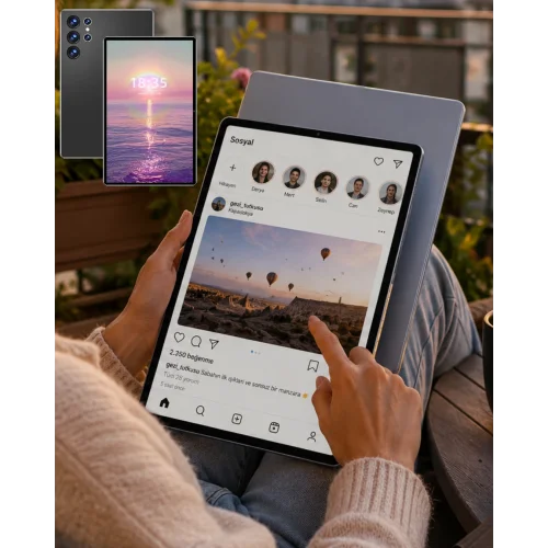 Mey İthalat® 16GB RAM 1TB Tablet PC Klavyeli Kılıflı Kalemli Tablet Seti