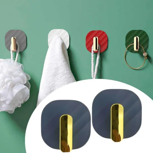 Mey İthalat® 2li Yapışkanlı Retro Askılık Dolap Kapak Kulpu Gri