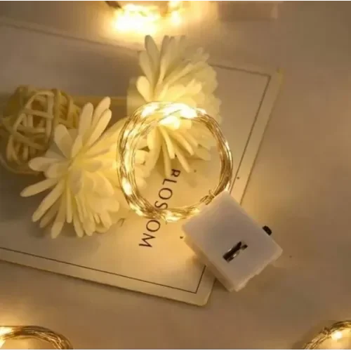 Mey İthalat® 2m Pilli Peri Led Beyaz Işık