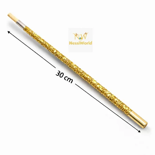 Mey İthalat® 30 cm Altın Gold Payetli Sigara Tutacağı – 1920’ler Gatsby Parti Aksesuarı