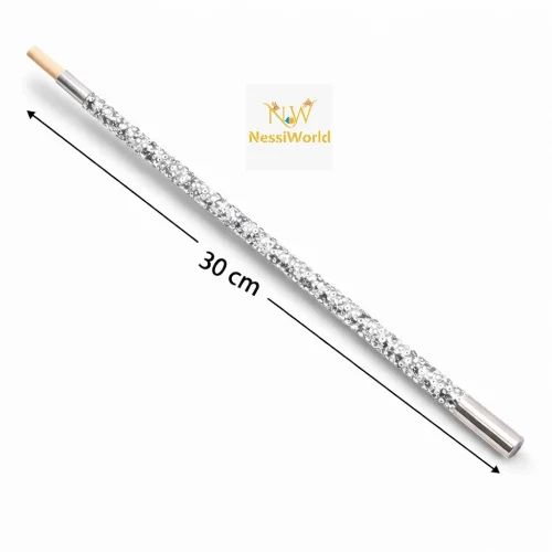 Mey İthalat® 30 cm Gümüş Payetli Sigara Tutacağı – 1920’ler Gatsby Parti Aksesuarı