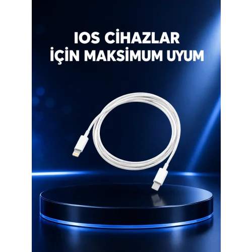Mey İthalat® 30W Type-C Lightning Hızlı Şarj Kablosu 1.2m iPhone Uyumlu